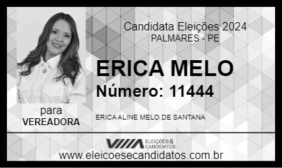 Candidato ERICA MELO 2024 - PALMARES - Eleições