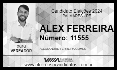 Candidato ALEX FERREIRA 2024 - PALMARES - Eleições