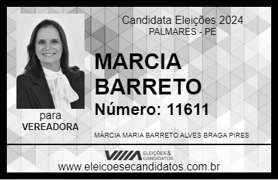 Candidato MARCIA BARRETO 2024 - PALMARES - Eleições