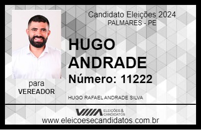 Candidato HUGO ANDRADE 2024 - PALMARES - Eleições