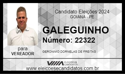 Candidato GALEGUINHO 2024 - GOIANA - Eleições