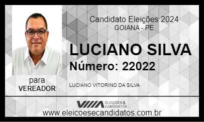 Candidato LUCIANO SILVA 2024 - GOIANA - Eleições