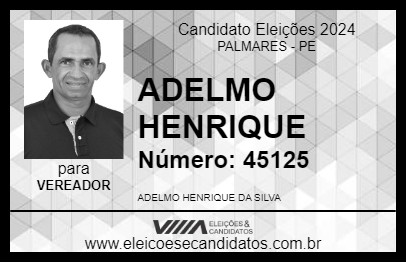 Candidato ADELMO HENRIQUE 2024 - PALMARES - Eleições