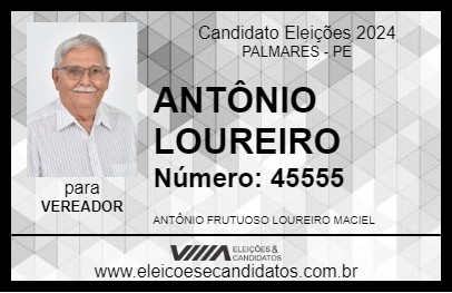 Candidato ANTÔNIO LOUREIRO 2024 - PALMARES - Eleições