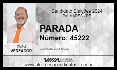 Candidato PARADA 2024 - PALMARES - Eleições