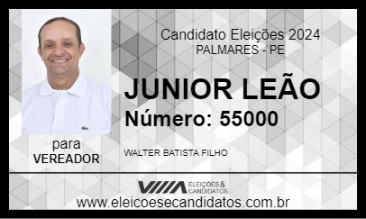 Candidato JUNIOR LEÃO 2024 - PALMARES - Eleições