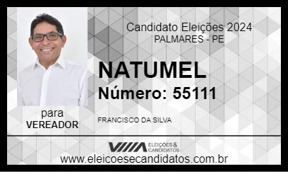 Candidato NATUMEL 2024 - PALMARES - Eleições