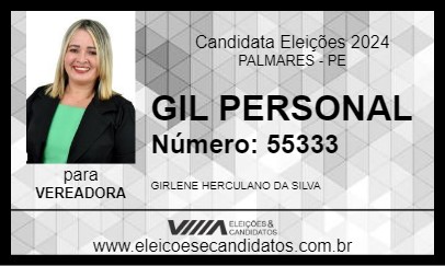 Candidato GIL PERSONAL 2024 - PALMARES - Eleições