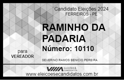 Candidato RAMINHO DA PADARIA 2024 - FERREIROS - Eleições