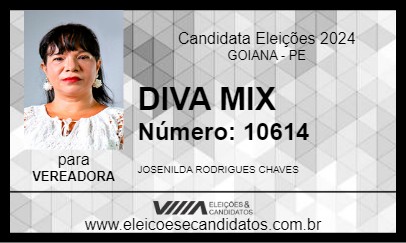 Candidato DIVA MIX 2024 - GOIANA - Eleições