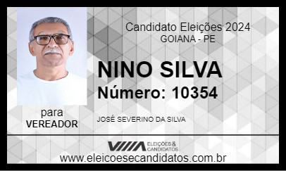 Candidato NINO SILVA 2024 - GOIANA - Eleições