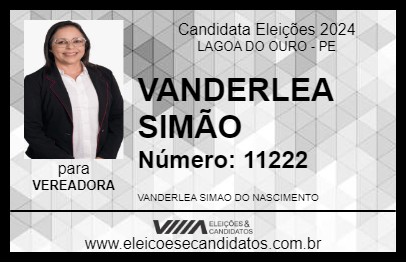 Candidato VANDERLEA SIMÃO 2024 - LAGOA DO OURO - Eleições