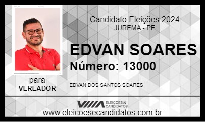 Candidato EDVAN SOARES 2024 - JUREMA - Eleições