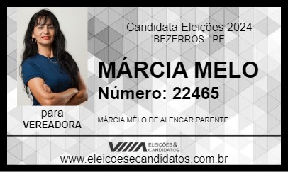 Candidato MÁRCIA MELO 2024 - BEZERROS - Eleições