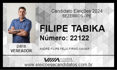 Candidato FILIPE TABIKA 2024 - BEZERROS - Eleições