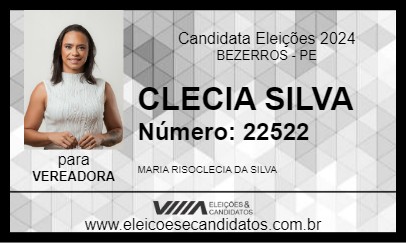 Candidato CLECIA SILVA 2024 - BEZERROS - Eleições