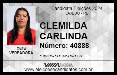 Candidato CLEMILDA CARLINDA 2024 - LAJEDO - Eleições