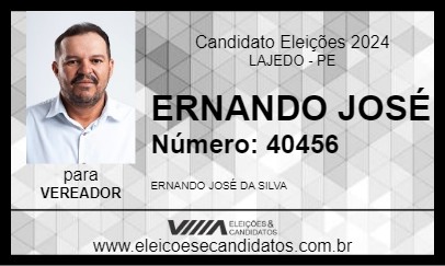 Candidato ERNANDO JOSÉ 2024 - LAJEDO - Eleições