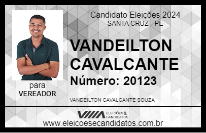 Candidato VANDEILTON CAVALCANTE  2024 - SANTA CRUZ - Eleições