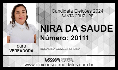 Candidato NIRA DA SAUDE  2024 - SANTA CRUZ - Eleições