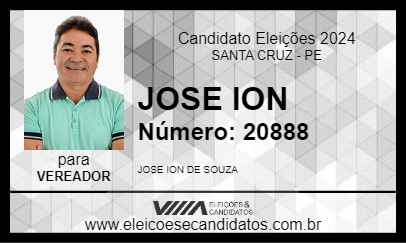 Candidato JOSE ION 2024 - SANTA CRUZ - Eleições