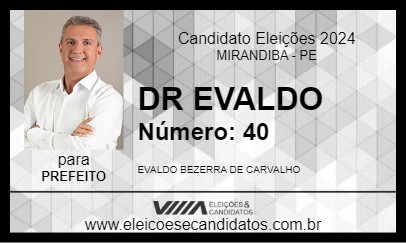 Candidato DR EVALDO 2024 - MIRANDIBA - Eleições