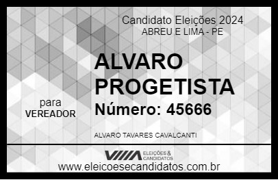 Candidato ÁLVARO PROJETISTA 2024 - ABREU E LIMA - Eleições