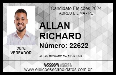 Candidato ALLAN RICHARD 2024 - ABREU E LIMA - Eleições