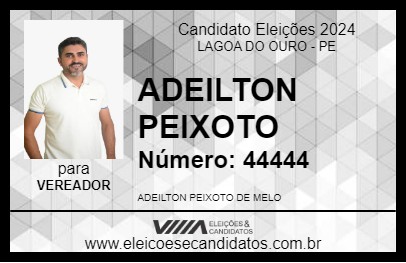 Candidato ADEILTON PEIXOTO 2024 - LAGOA DO OURO - Eleições