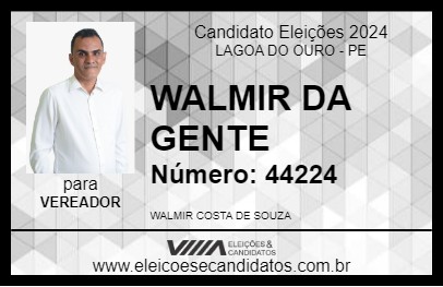 Candidato WALMIR DA GENTE 2024 - LAGOA DO OURO - Eleições