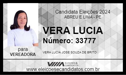 Candidato VERA LUCIA 2024 - ABREU E LIMA - Eleições