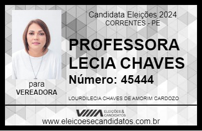 Candidato PROFESSORA LECIA CHAVES 2024 - CORRENTES - Eleições