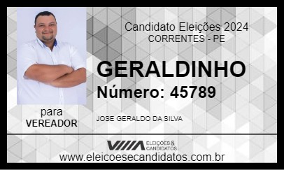 Candidato GERALDINHO 2024 - CORRENTES - Eleições