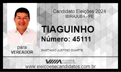 Candidato TIAGUINHO 2024 - IBIRAJUBA - Eleições