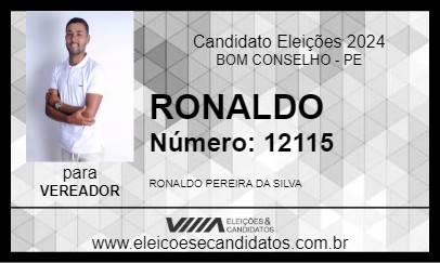 Candidato RONALDO 2024 - BOM CONSELHO - Eleições