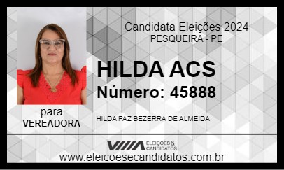 Candidato HILDA ACS 2024 - PESQUEIRA - Eleições