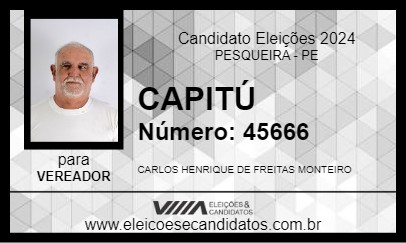 Candidato CAPITÚ 2024 - PESQUEIRA - Eleições