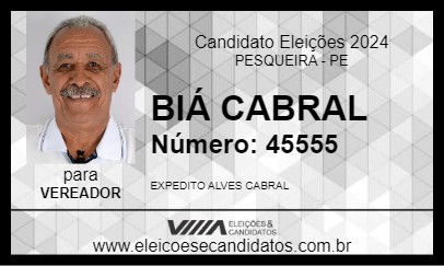 Candidato BIÁ CABRAL 2024 - PESQUEIRA - Eleições