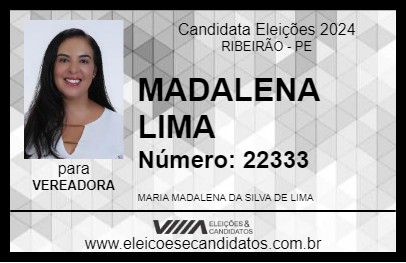 Candidato MADALENA LIMA 2024 - RIBEIRÃO - Eleições