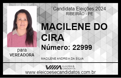 Candidato MACILENE DO CIRA 2024 - RIBEIRÃO - Eleições