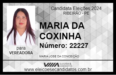 Candidato MARIA DA COXINHA 2024 - RIBEIRÃO - Eleições