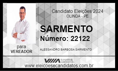 Candidato SARMENTO 2024 - OLINDA - Eleições