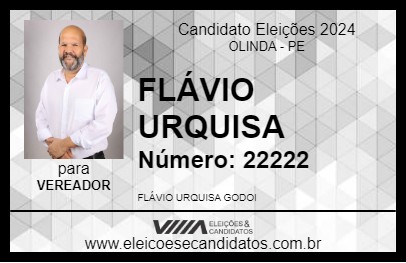 Candidato FLÁVIO URQUISA 2024 - OLINDA - Eleições