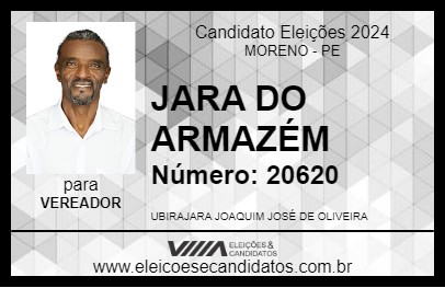 Candidato JARA DO ARMAZÉM 2024 - MORENO - Eleições