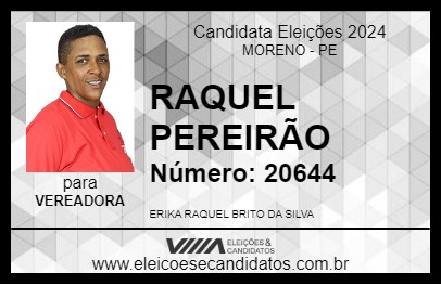 Candidato RAQUEL PEREIRÃO 2024 - MORENO - Eleições