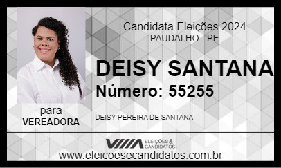 Candidato DEISY SANTANA 2024 - PAUDALHO - Eleições