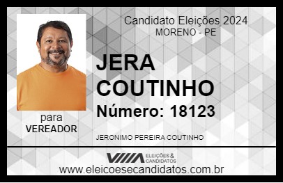 Candidato JERA COUTINHO 2024 - MORENO - Eleições