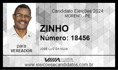 Candidato ZINHO 2024 - MORENO - Eleições