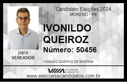 Candidato IVONILDO QUEIROZ 2024 - MORENO - Eleições