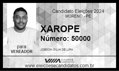 Candidato XAROPE 2024 - MORENO - Eleições